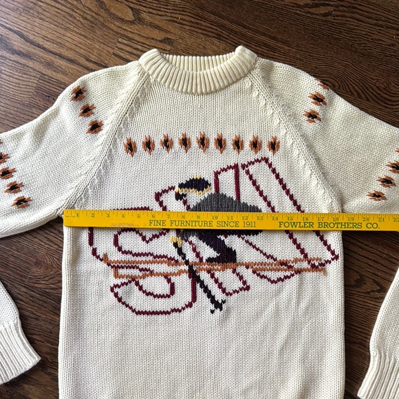 Vintage Sigallo Ski Design Cream Sweater - Picture 4 of 5